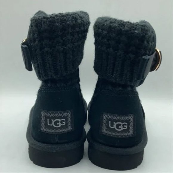 UGG™ Women's Classic Solene Mini Black Boots, US Size 9 - Picture 2 of 5
